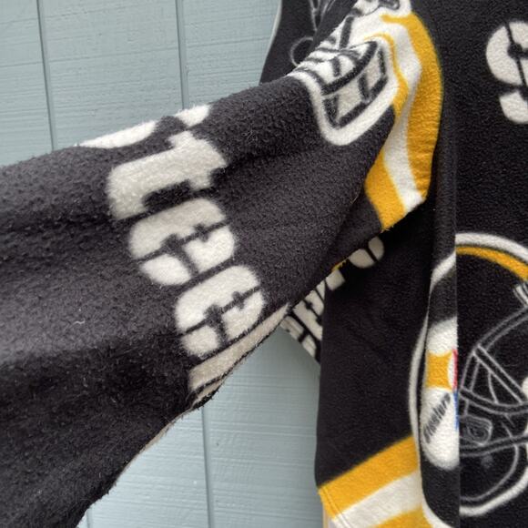 NFL Pittsburgh Steelers The Snuggler Blanket Adult Size Steelers Logo Helmets - Picture 3 of 8